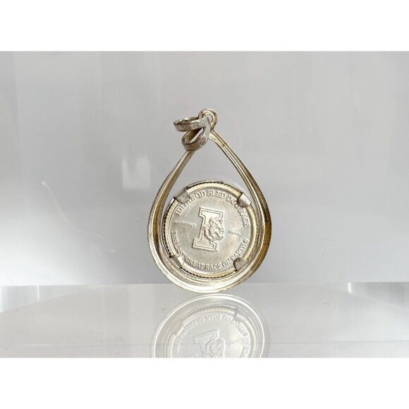 DAROLD? Sled Dog Race Alaskan Vintage Sterling Silver 925 Vintage Pendant - Picture 8 of 10